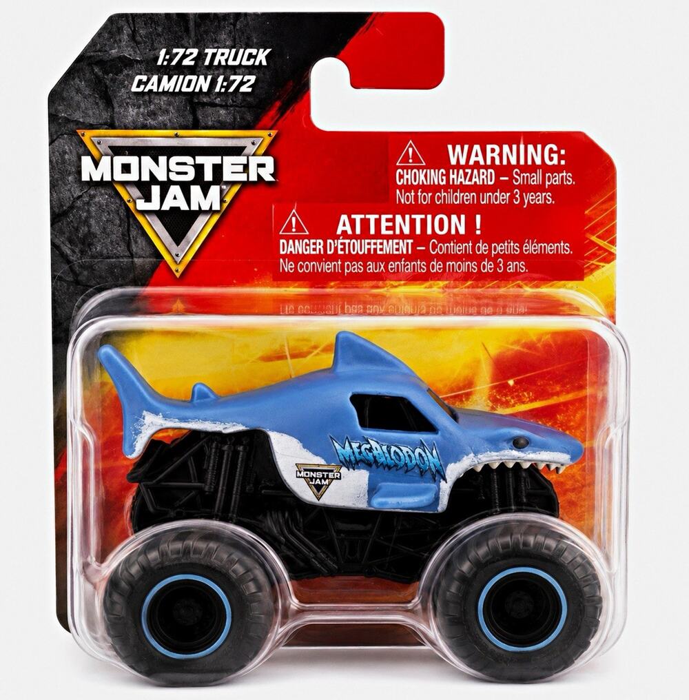 Spin Master Monster Jam Megalodon 1:72 Diecast Monster Truck Blue/Black/White